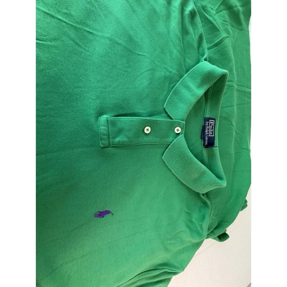 Polo Ralph Lauren Classic Fit Green Golf Polo Shirt Men's Size 2XL Cotton Sporty